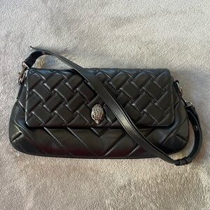 Kurt Geiger London Quilted Leather Long Kensington Baguette Shoulder Bag